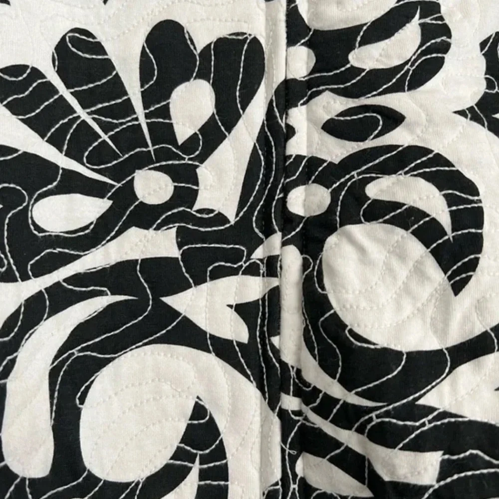 Zara QUILTED PRINTED JACKET. Ecru/Black. Size S. New with Tags. - Picture 7 of 12